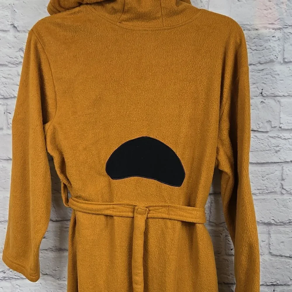Scooby-Doo Hooded Robe Kids Unisex Fleece Bathrobe Belted Boys Girls Brown Dog